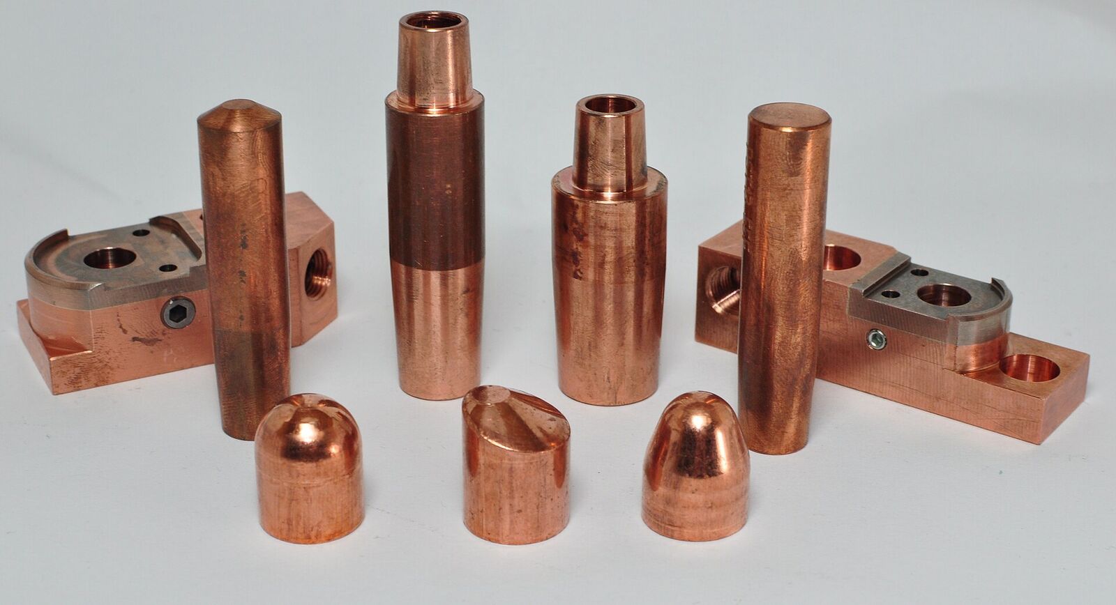 Resistance spot-welding electrode caps, shanks and holders