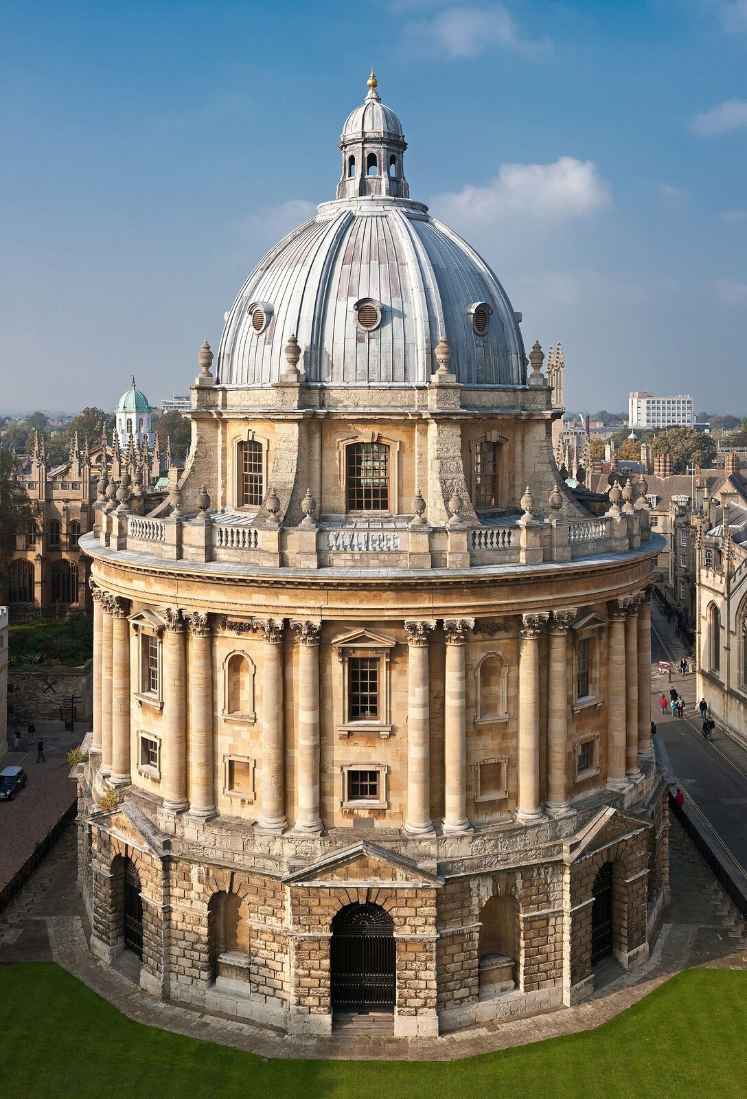 The Radcliffe Camera in Oxford, from above